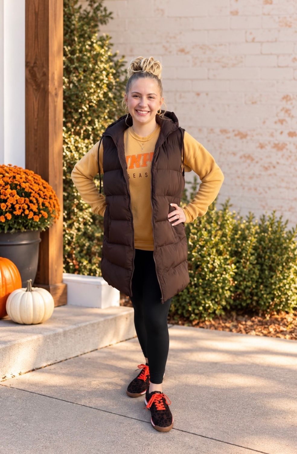 Hooded Long Puffer Vest