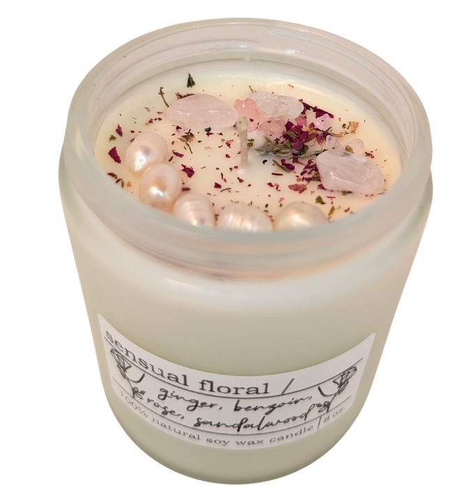Sensual Floral Candle