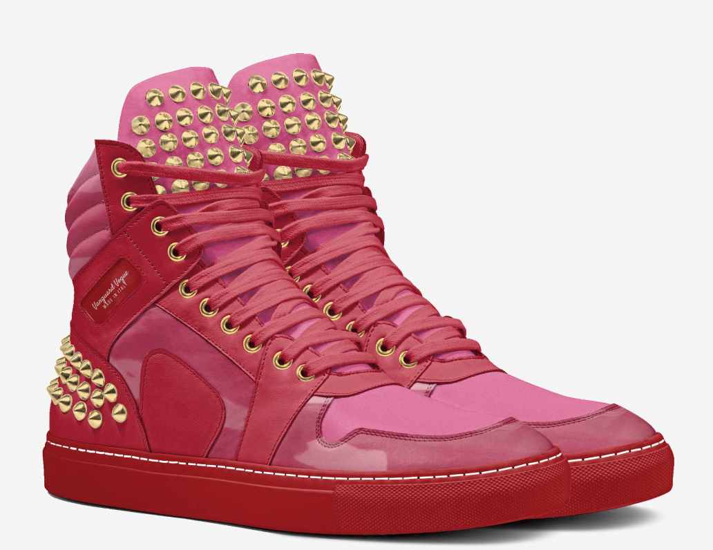 Handcrafted Spike Fashion High Top Sneakers