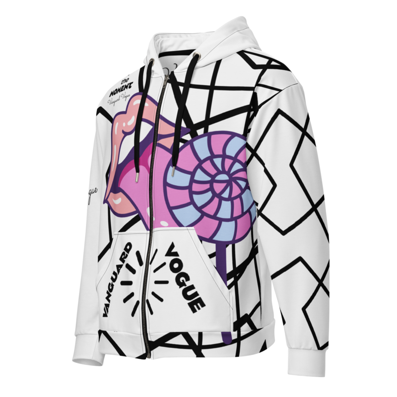 All-Over Print CANDY Recycled Fabric Unisex Zip Hoodie