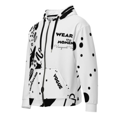 All-Over Print MOMENT VIBE Recycled Fabric Unisex Zip Hoodie