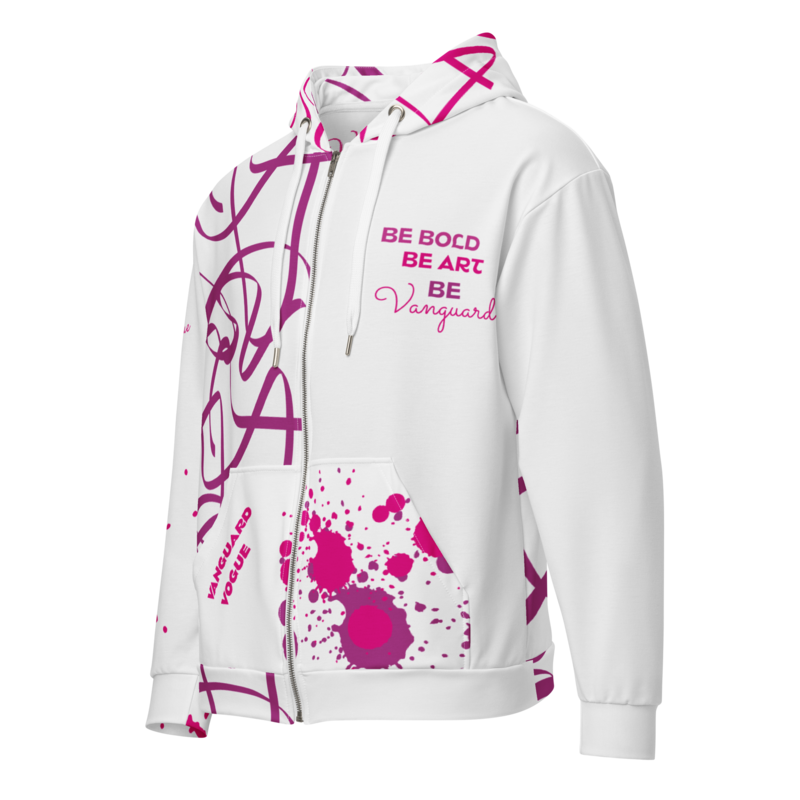 All-Over Print PINKFUN Recycled Fabric Unisex Zip Hoodie