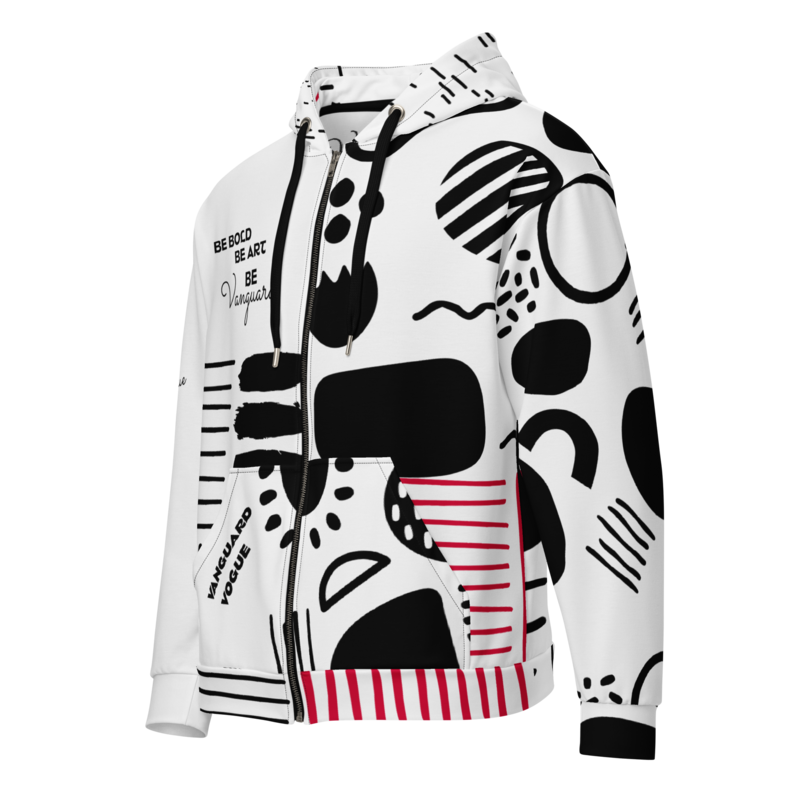All-Over Print TRIBAL Recycled Fabric Unisex Zip Hoodie