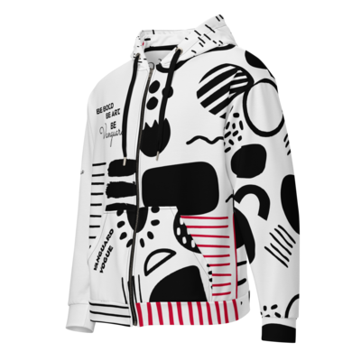 All-Over Print TRIBAL Recycled Fabric Unisex Zip Hoodie
