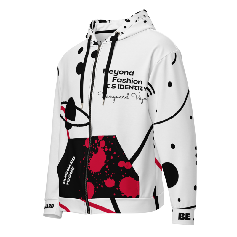 All-Over Print QUEST Recycled Fabric Unisex Zip Hoodie