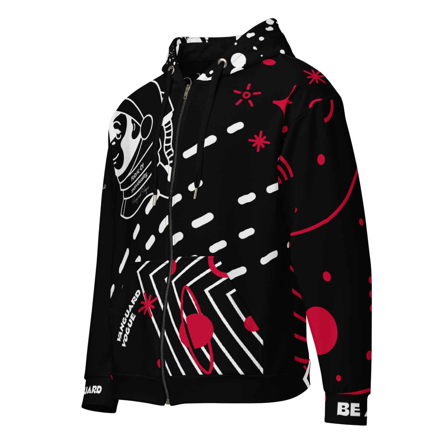 All-Over Print ASTRO3 Recycled Fabric Unisex Zip Hoodie