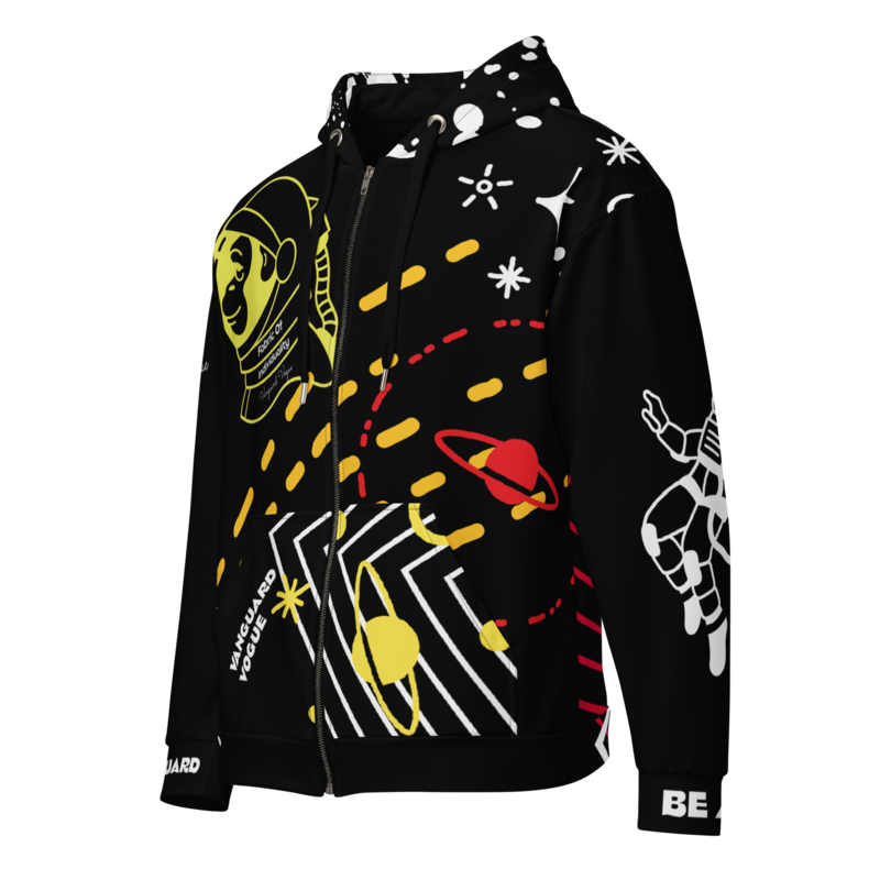 All-Over Print ASTRO2 Recycled Fabric Unisex Zip Hoodie