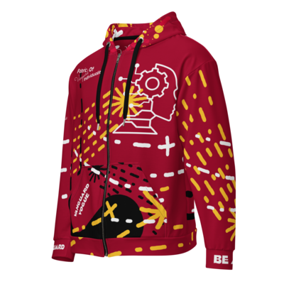 All-Over Print PURE PULSE Recycled Fabric Unisex Zip Hoodie