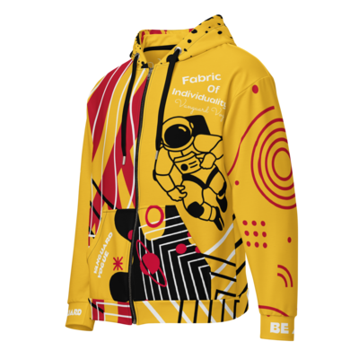 All-Over Print WARMTH Recycled Fabric Unisex Zip Hoodie