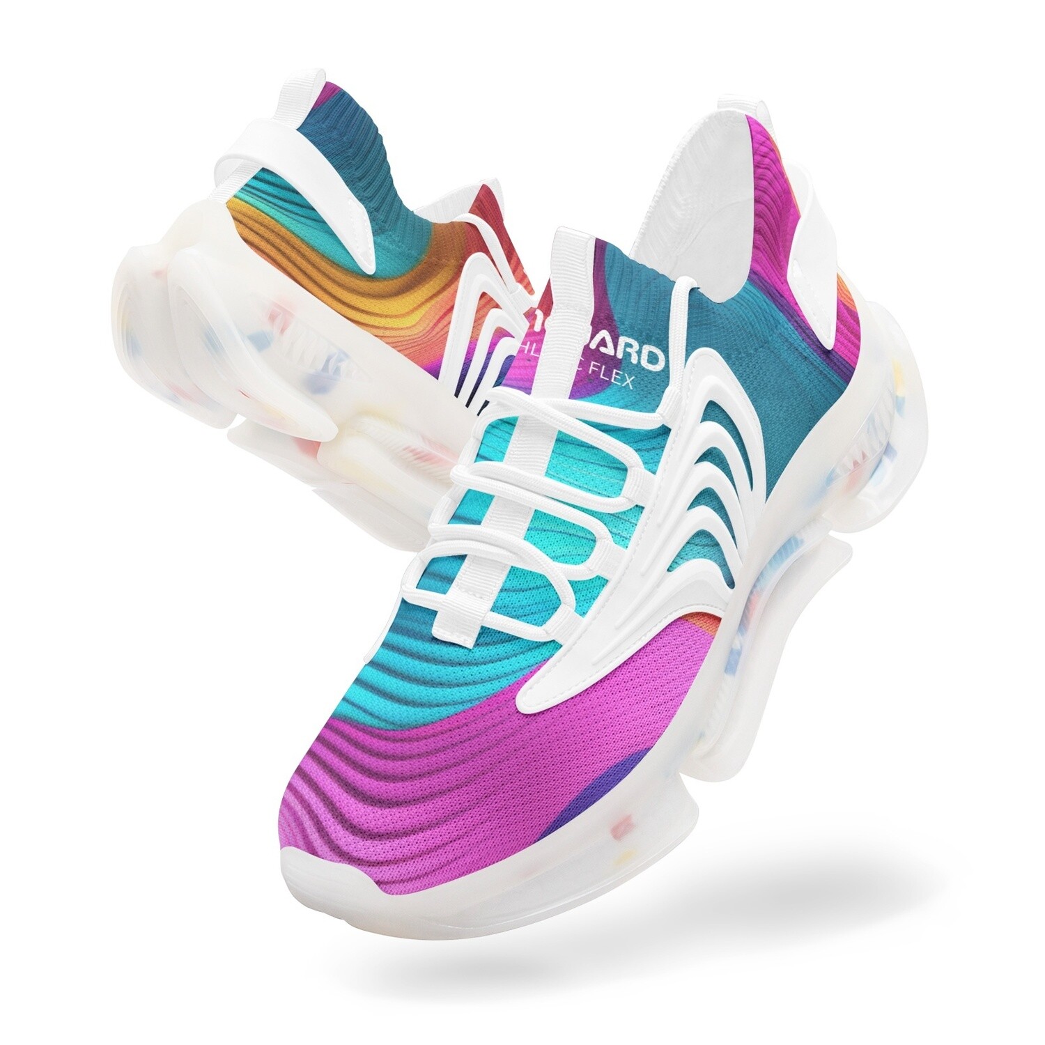 Unisex Low Top Mesh Sneakers - Rainbow