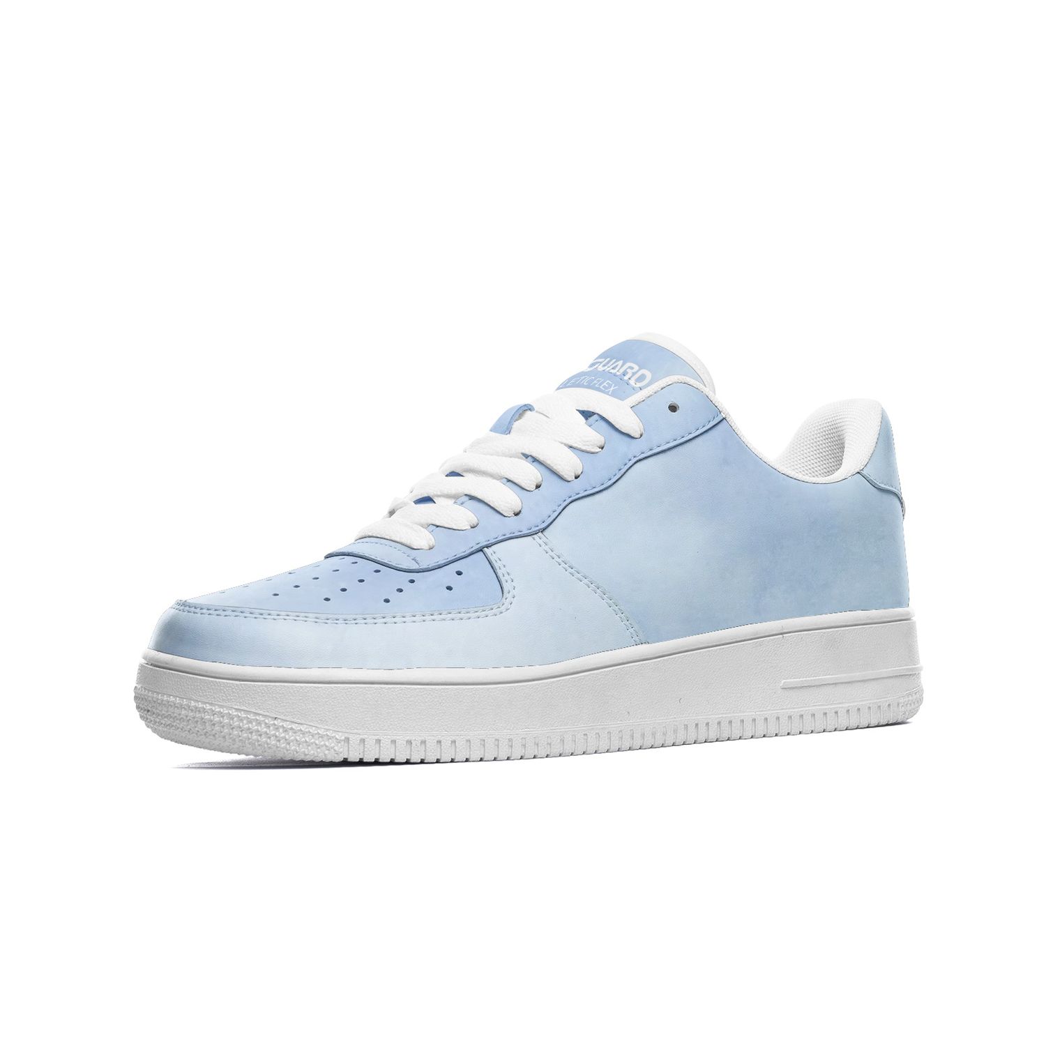 Unisex Low Top Leather Sneakers - SKY BLUE