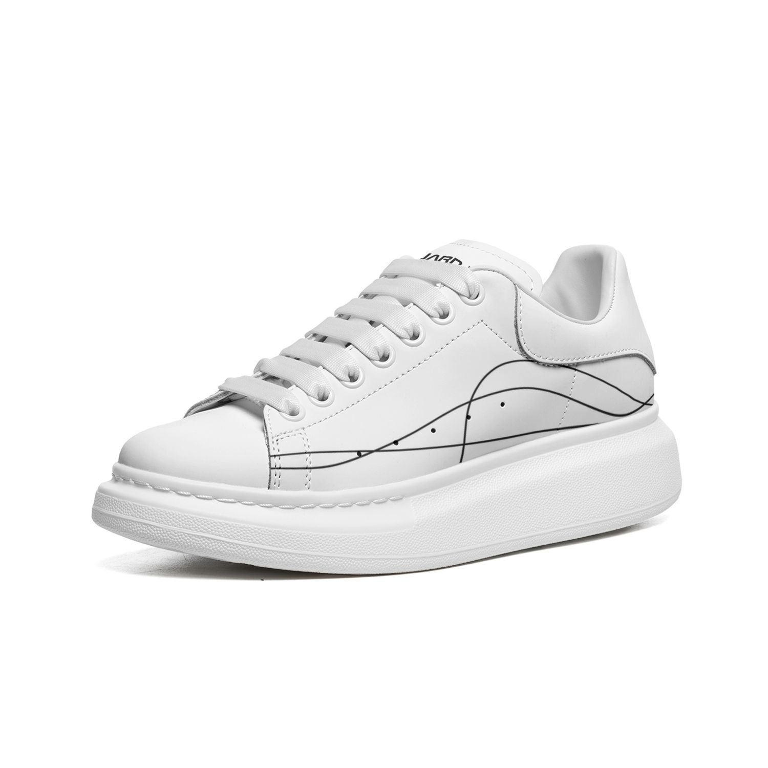 Unisex Non Slip Lace Up Leather Sneakers - Trails Walk