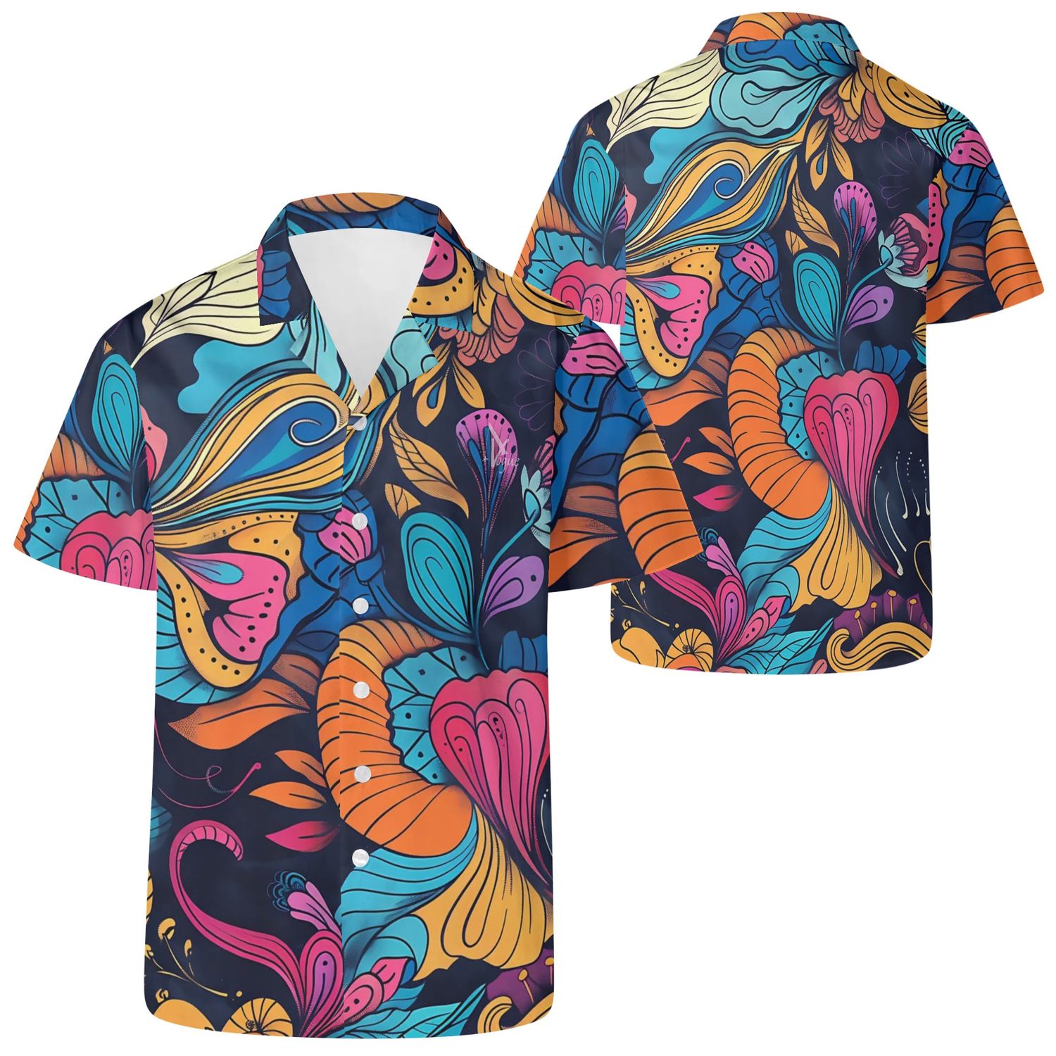 Men&#39;s Boho Casual Style Shirt - Retro Rambler, size: 2XS
