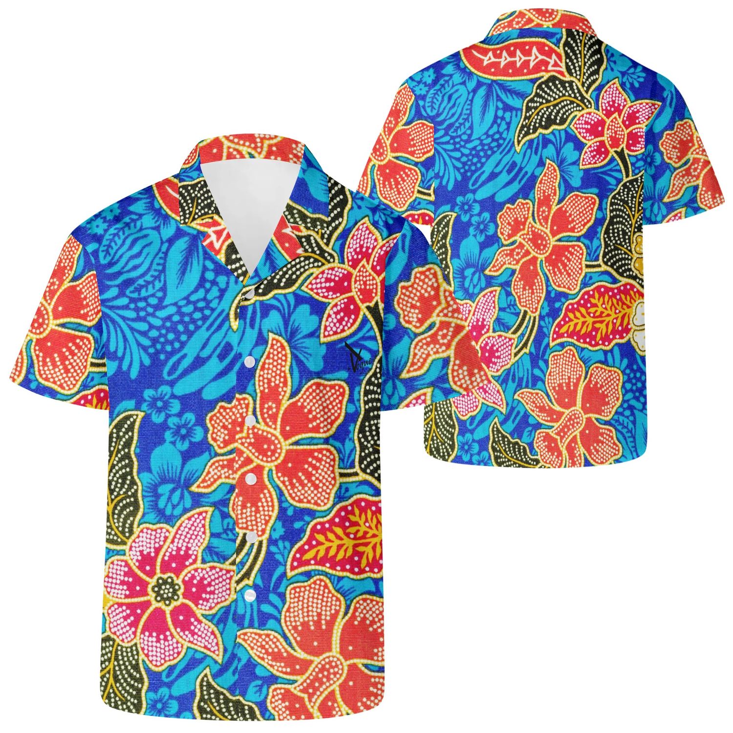 Men&#39;s Casual Hawaiian Shirt - Voyage Vista, size: 2XS