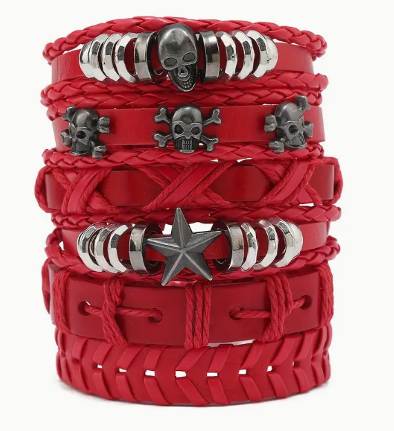Woven Set PU Leather Bracelet