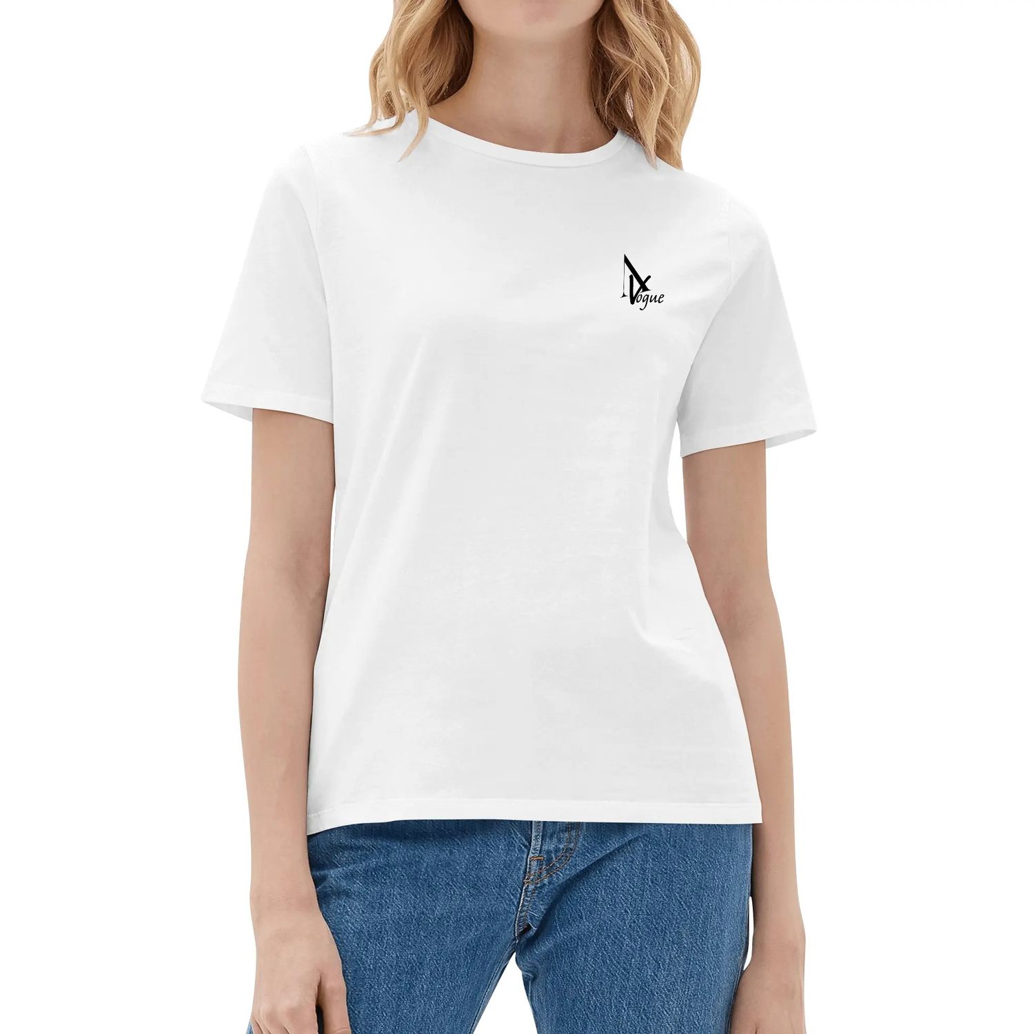 Women&#39;s Cotton T Shirt - Blooming Love, color: White, size: S