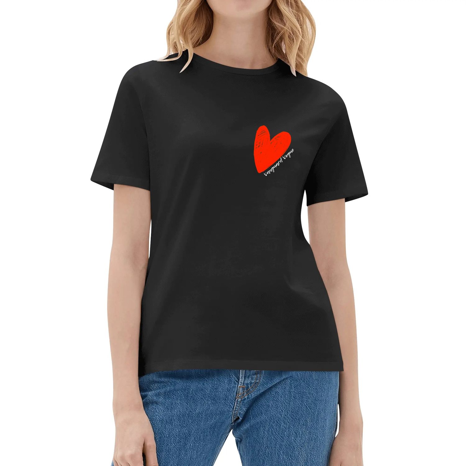 Women&#39;s Cotton RedHeart T Shirt, color: Black, size: S