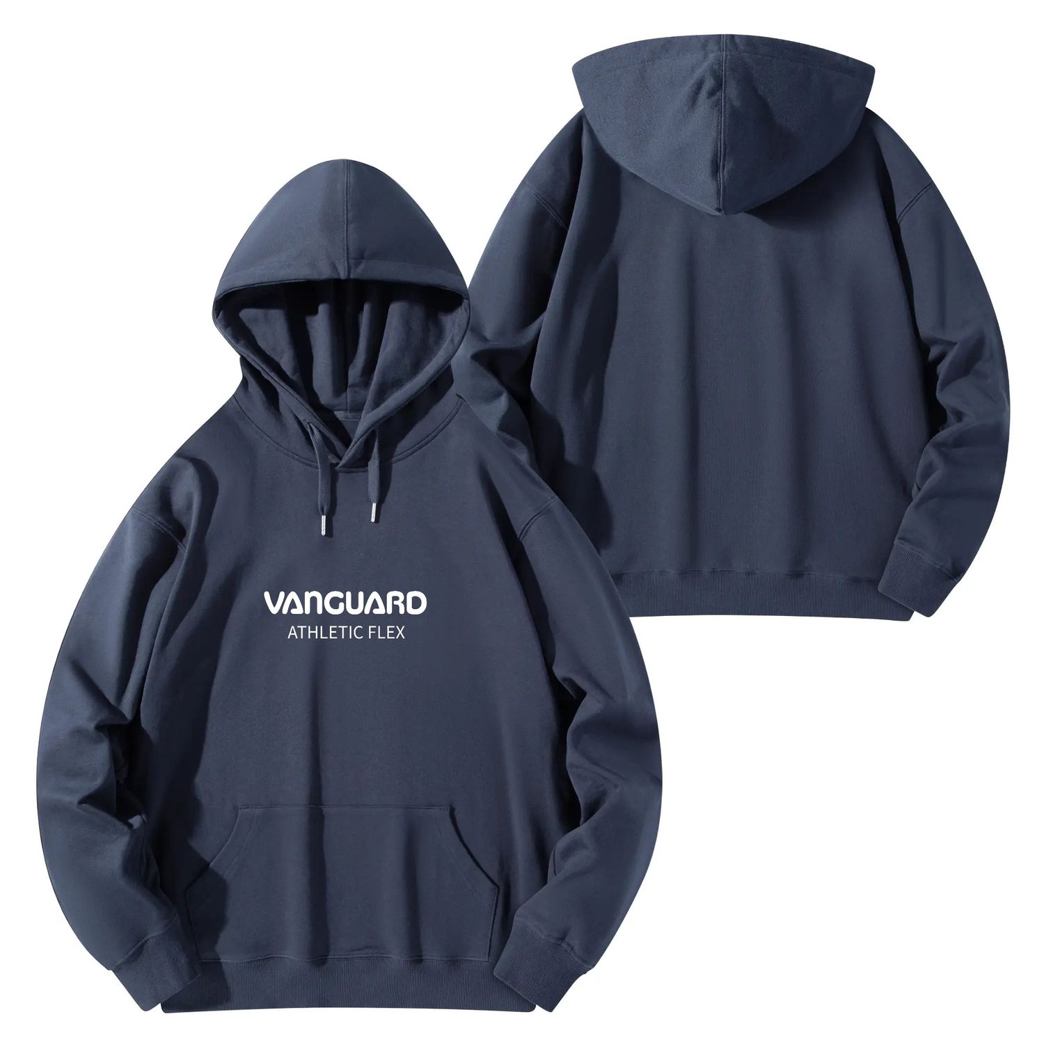Unisex Cotton Hoodie, color: Navy, size: L