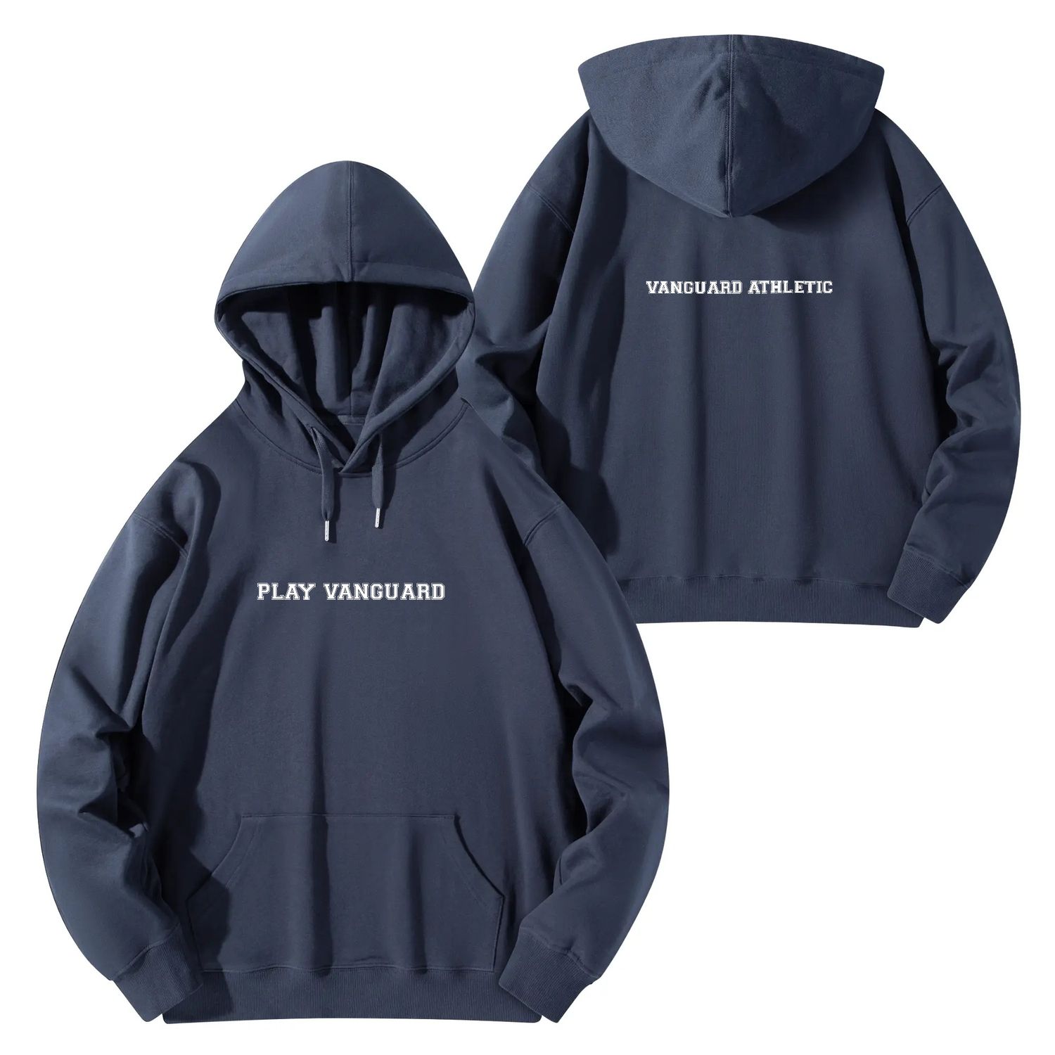 Unisex Cotton Hoodie, color: Navy, size: L