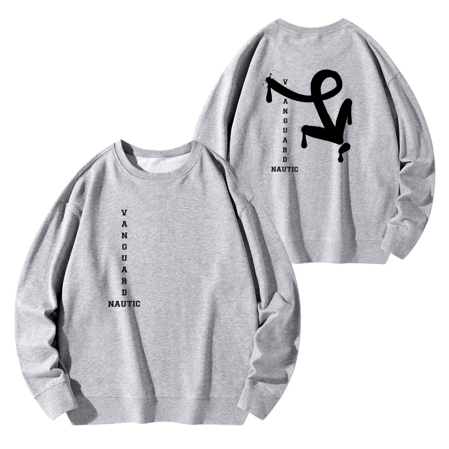 Unisex Cotton Sweatshirt, color: Gray, size: S