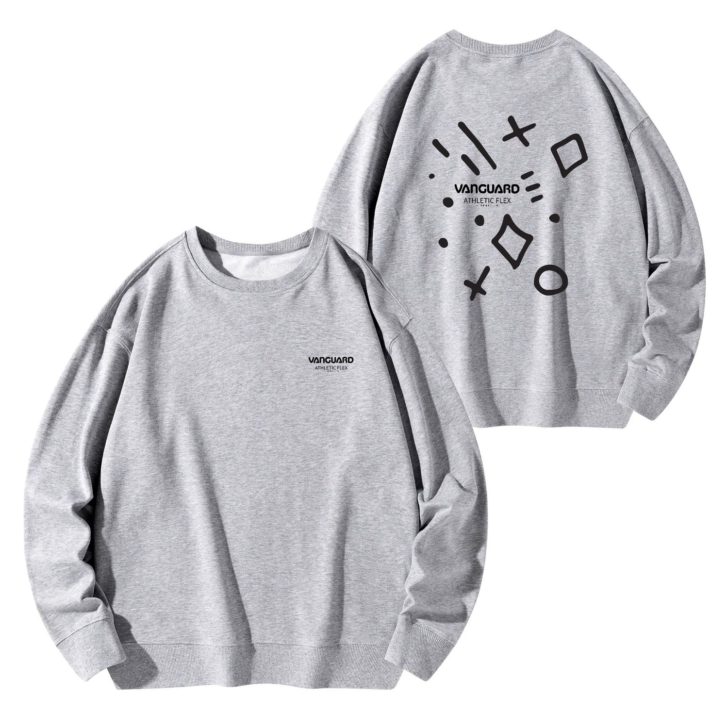 Unisex Cotton Sweatshirt, color: Gray, size: S