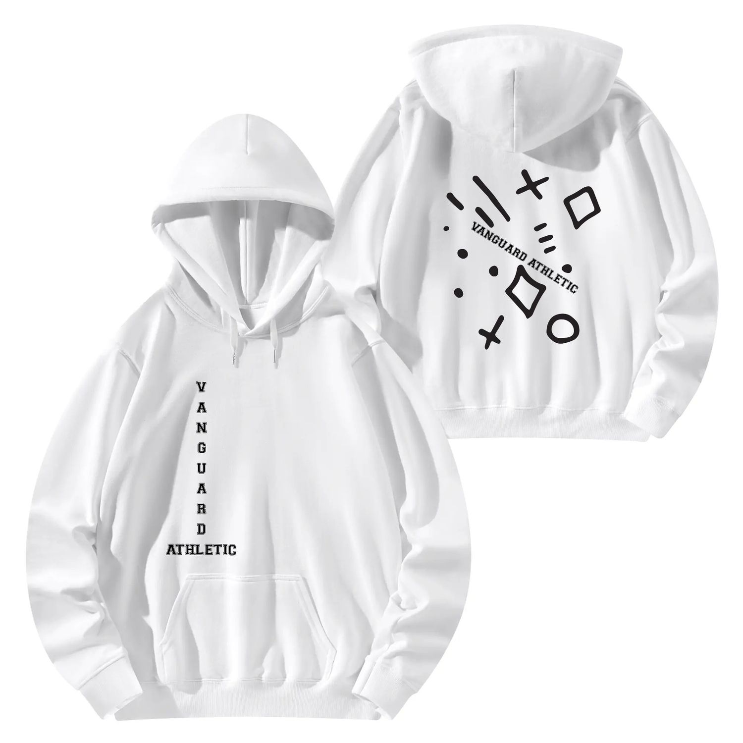 Unisex Cotton Hoodie, color: White, size: S