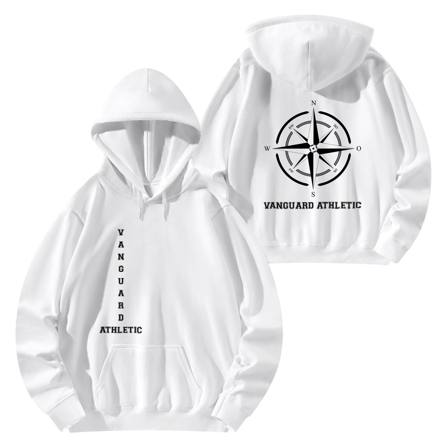 Unisex Cotton Hoodie, color: White, size: S