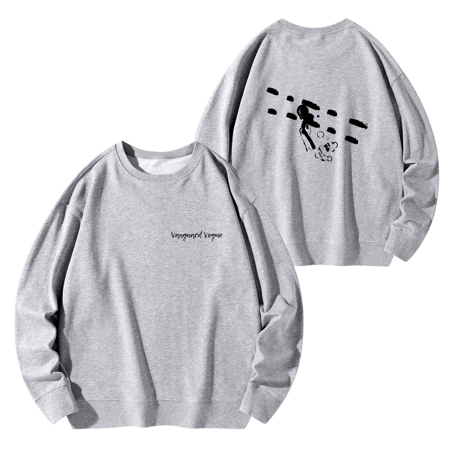 Unisex Cotton Sweatshirt, color: Gray, size: S