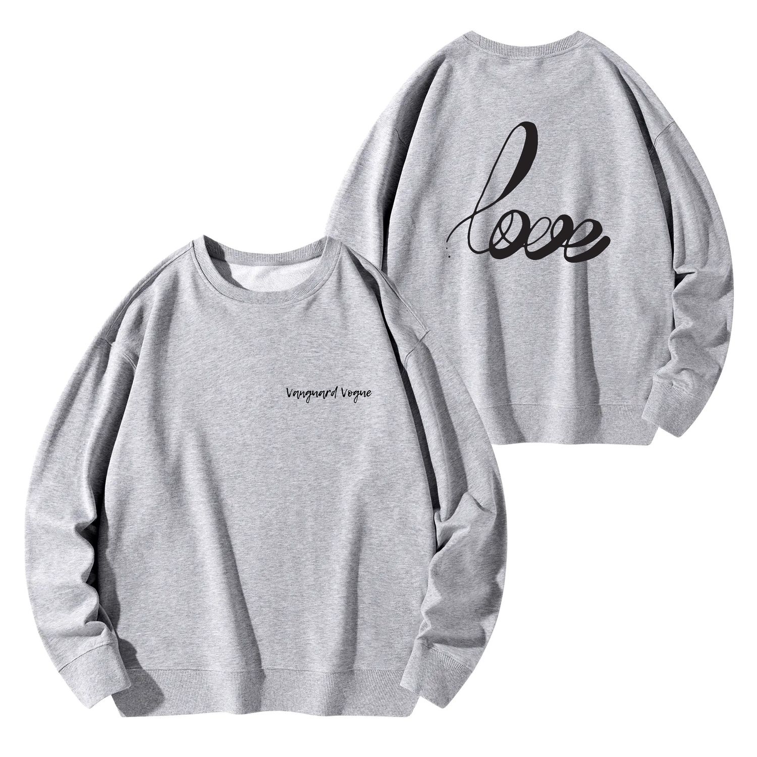 Unisex Cotton Sweatshirt, color: Gray, size: S