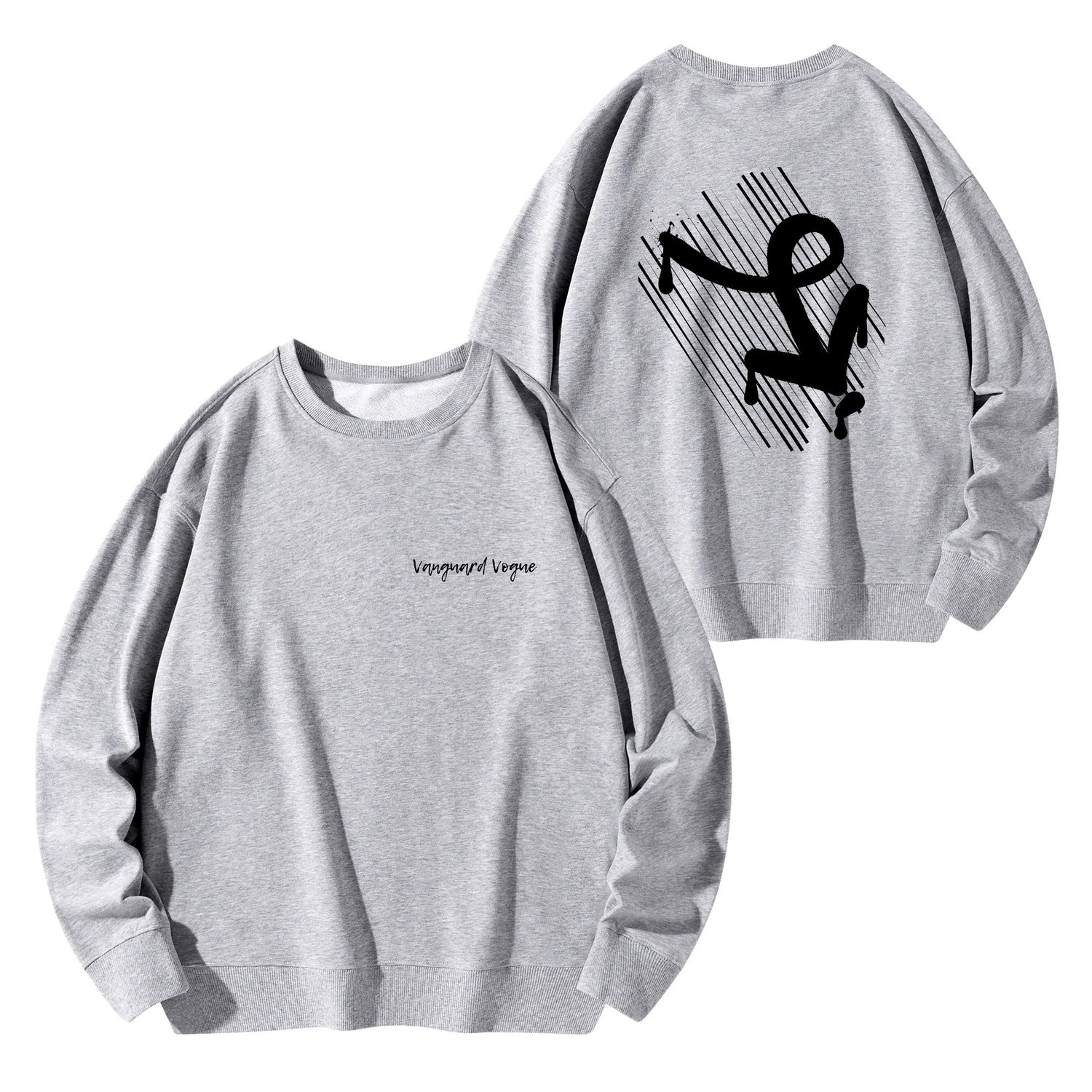 Unisex Cotton Sweatshirt, color: Gray, size: S