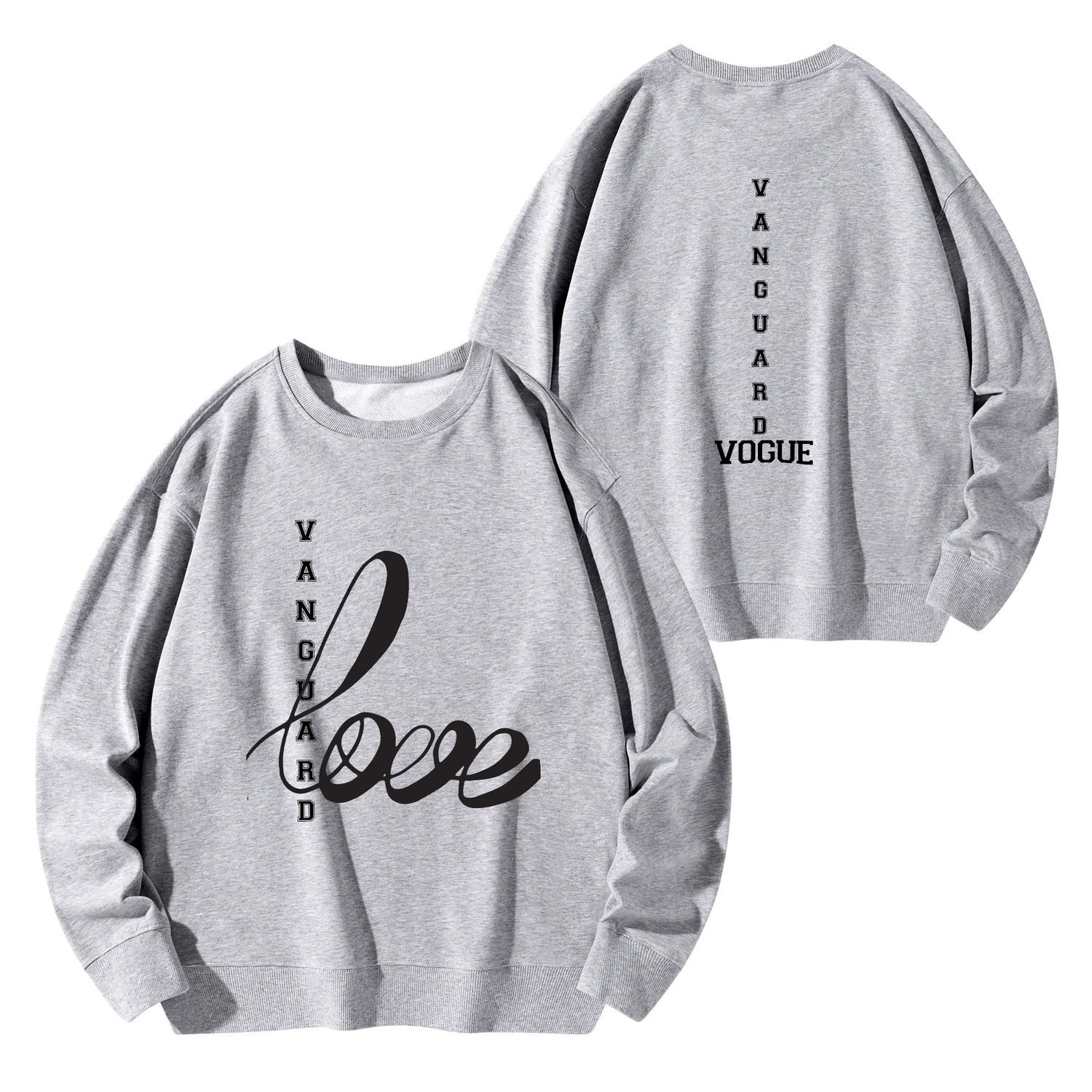 Unisex Cotton Sweatshirt, color: Gray, size: S