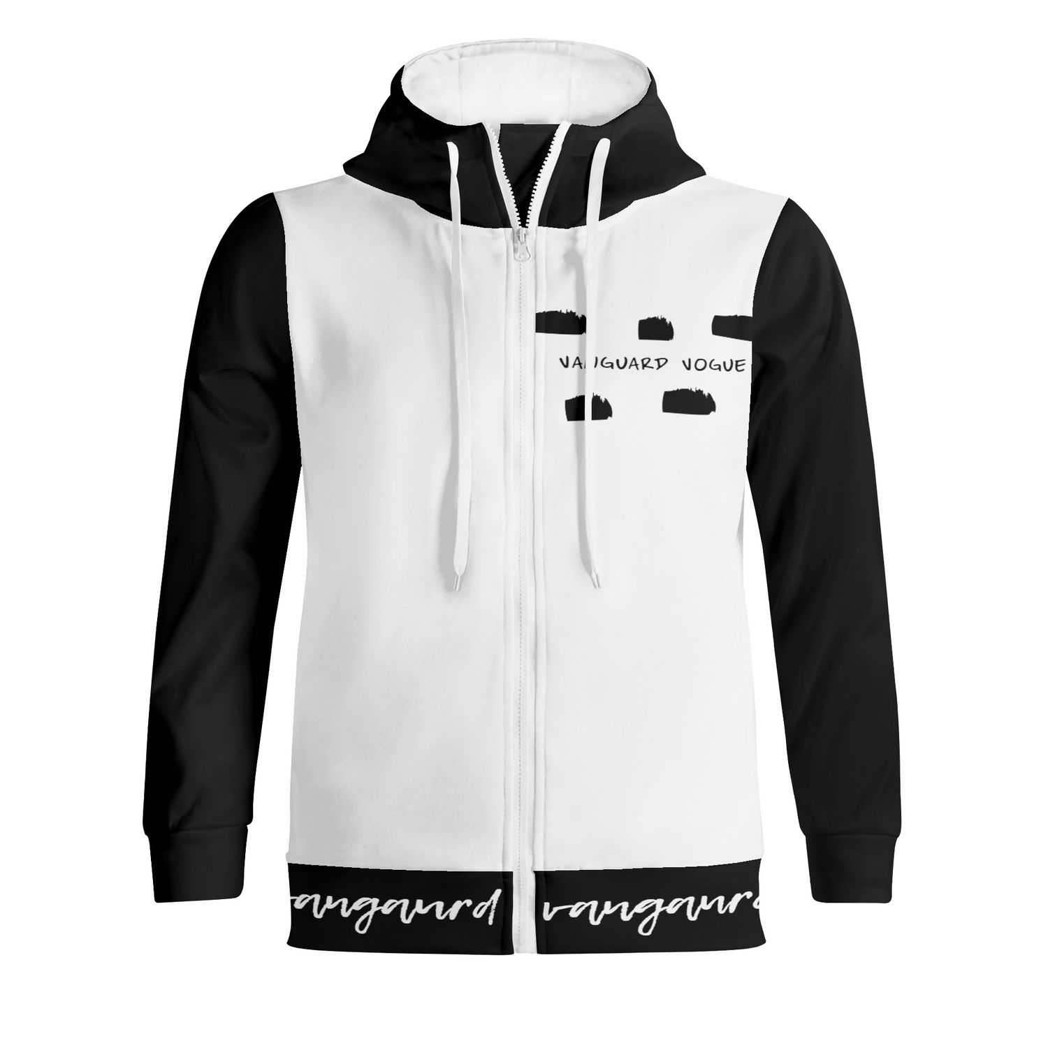Unisex Full Zip Turtleneck Hoodie Streetwear, size: S