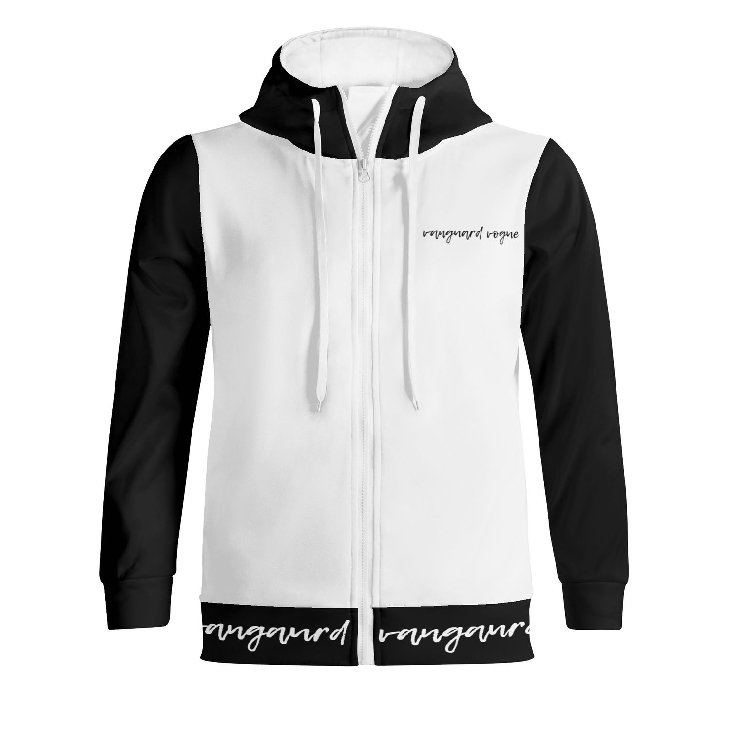 Unisex Full Zip Turtleneck Hoodie Streetwear, size: S
