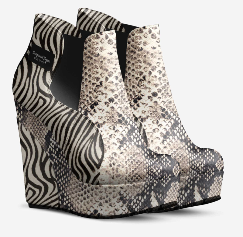 WEDGE ANKLE BOOT PYTHON PRINT / PRE-ORDER