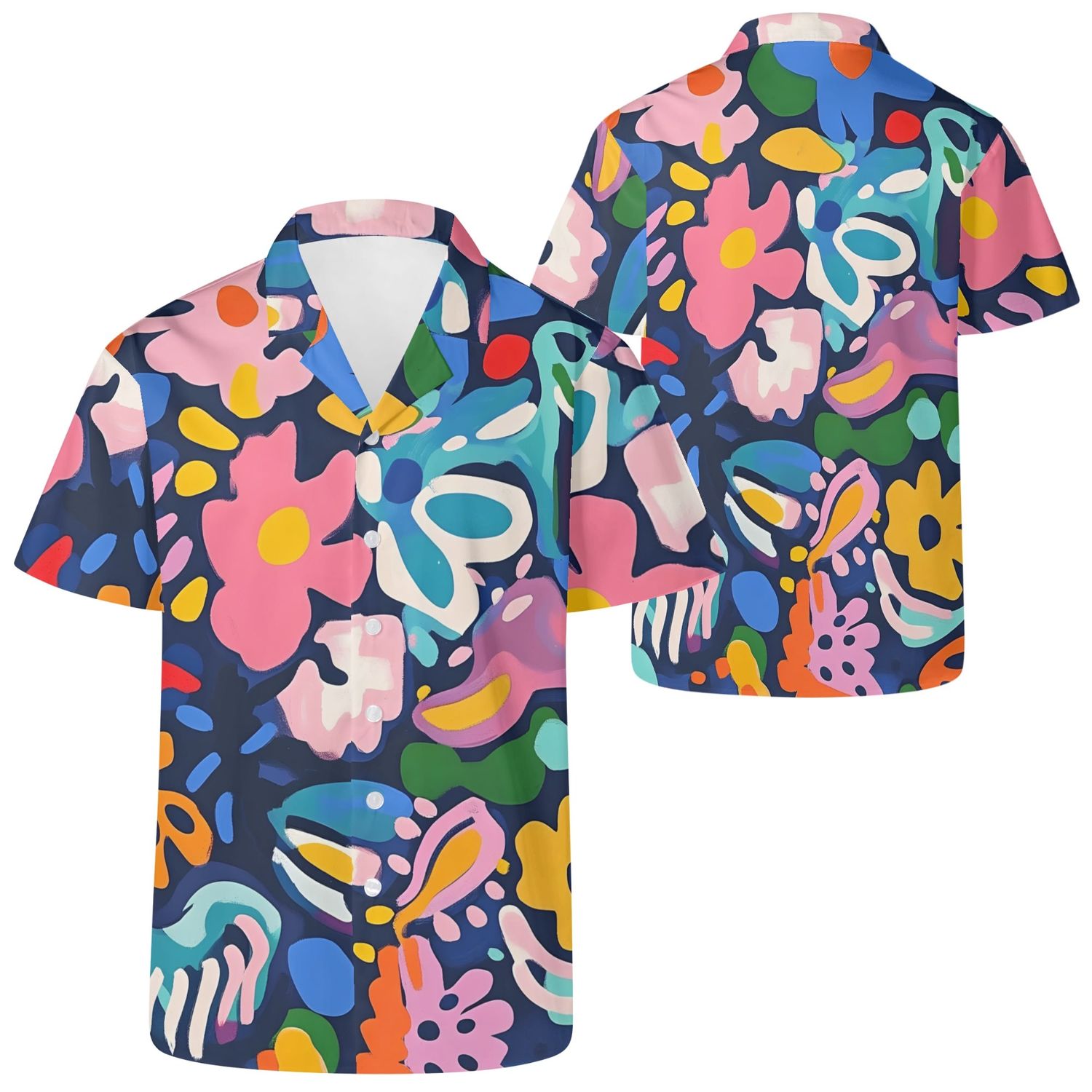 Men&#39;s Boho Print Casual Shirt, size: 2XS