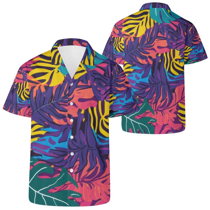 Men&#39;s Artsy Print Casual Hawaiian Shirt