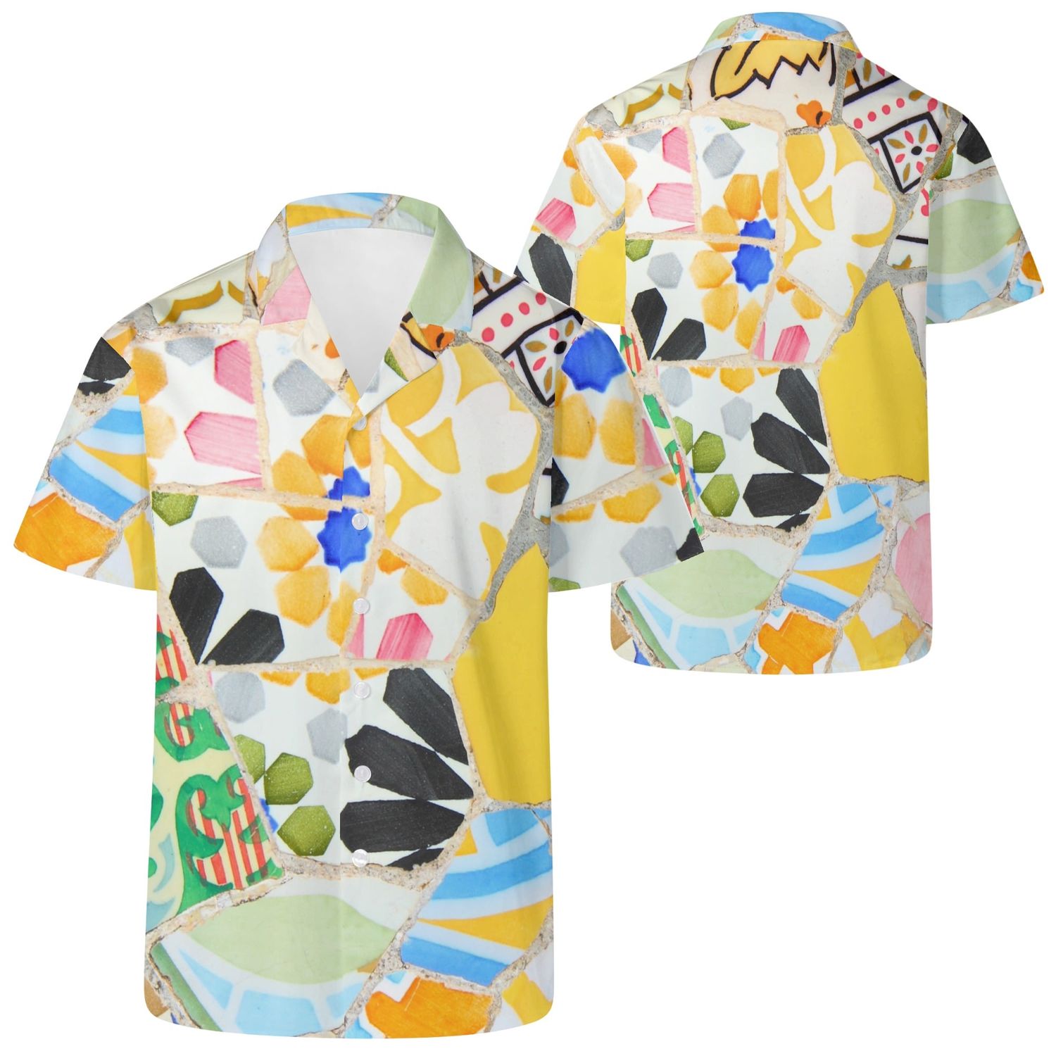 Men&#39;s Boho Print Casual Shirt, size: 2XS