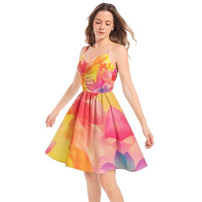 Spaghetti Strap Sleeveless Summer Casual Dress