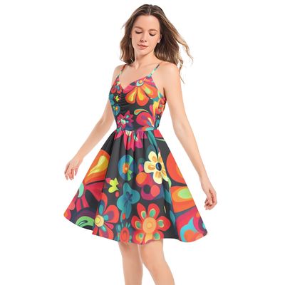 Spaghetti Strap Sleeveless Summer Casual Dress