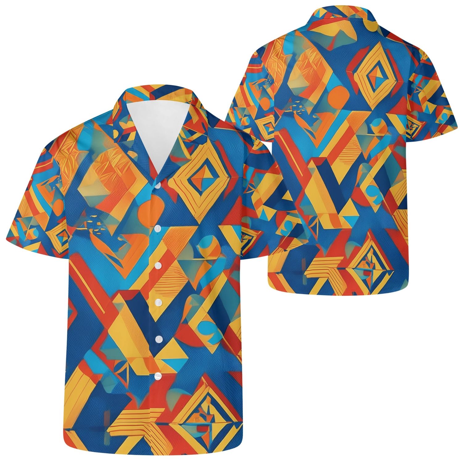 Men&#39;s Casual Retro Artsy Shirt, size: 2XS