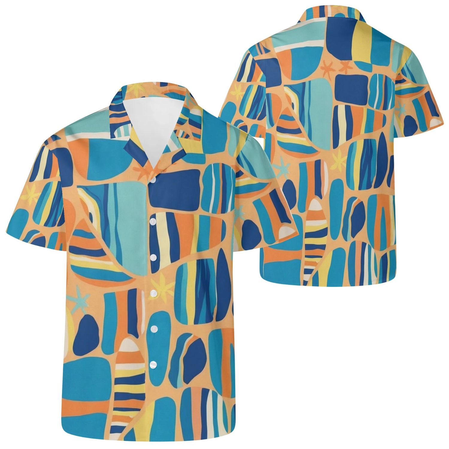 Men&#39;s Casual Retro Artsy Shirt, size: 2XS