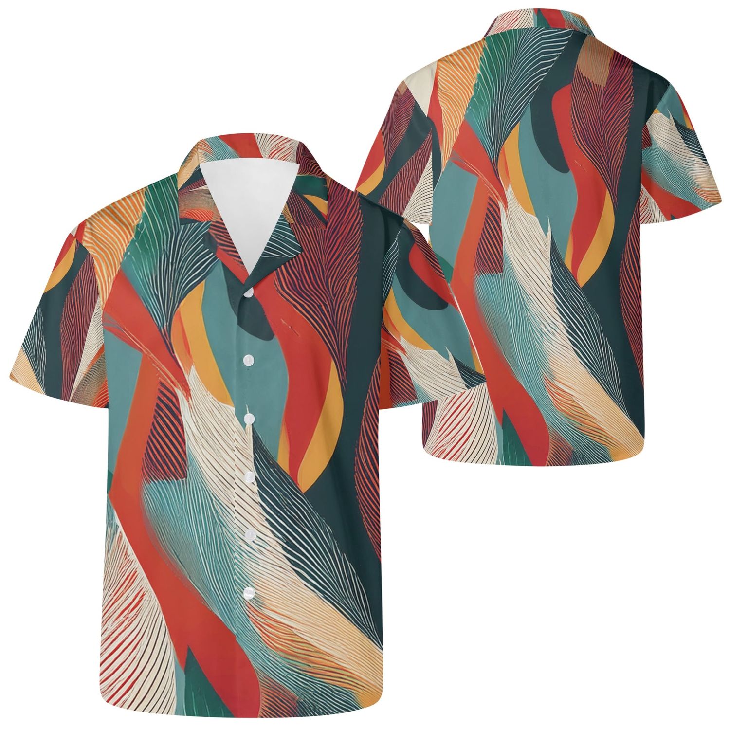 Men&#39;s Casual Retro Artsy Shirt, size: 2XS