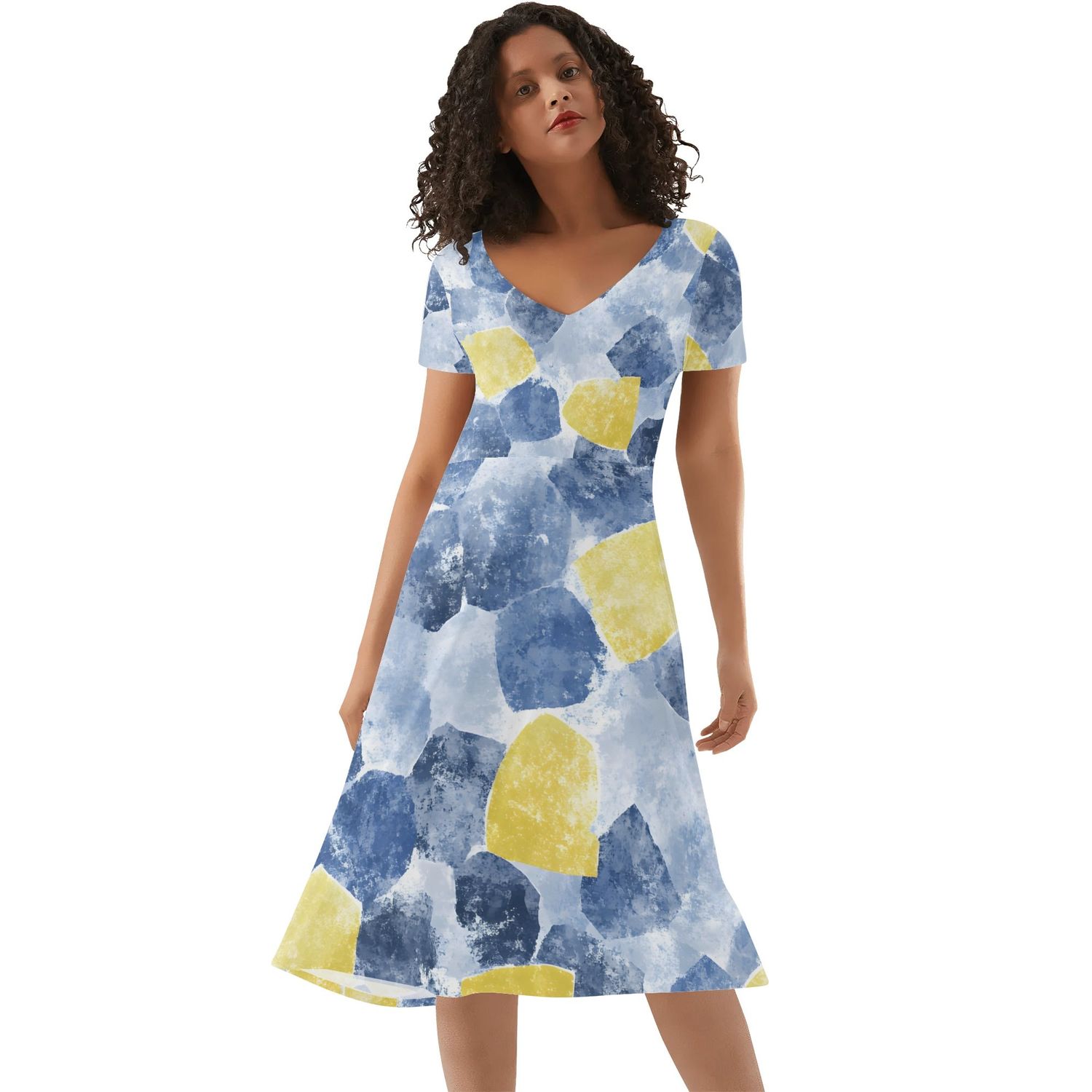 Women&#39;s Ruffle Trim Hem Summer Dress, size: S