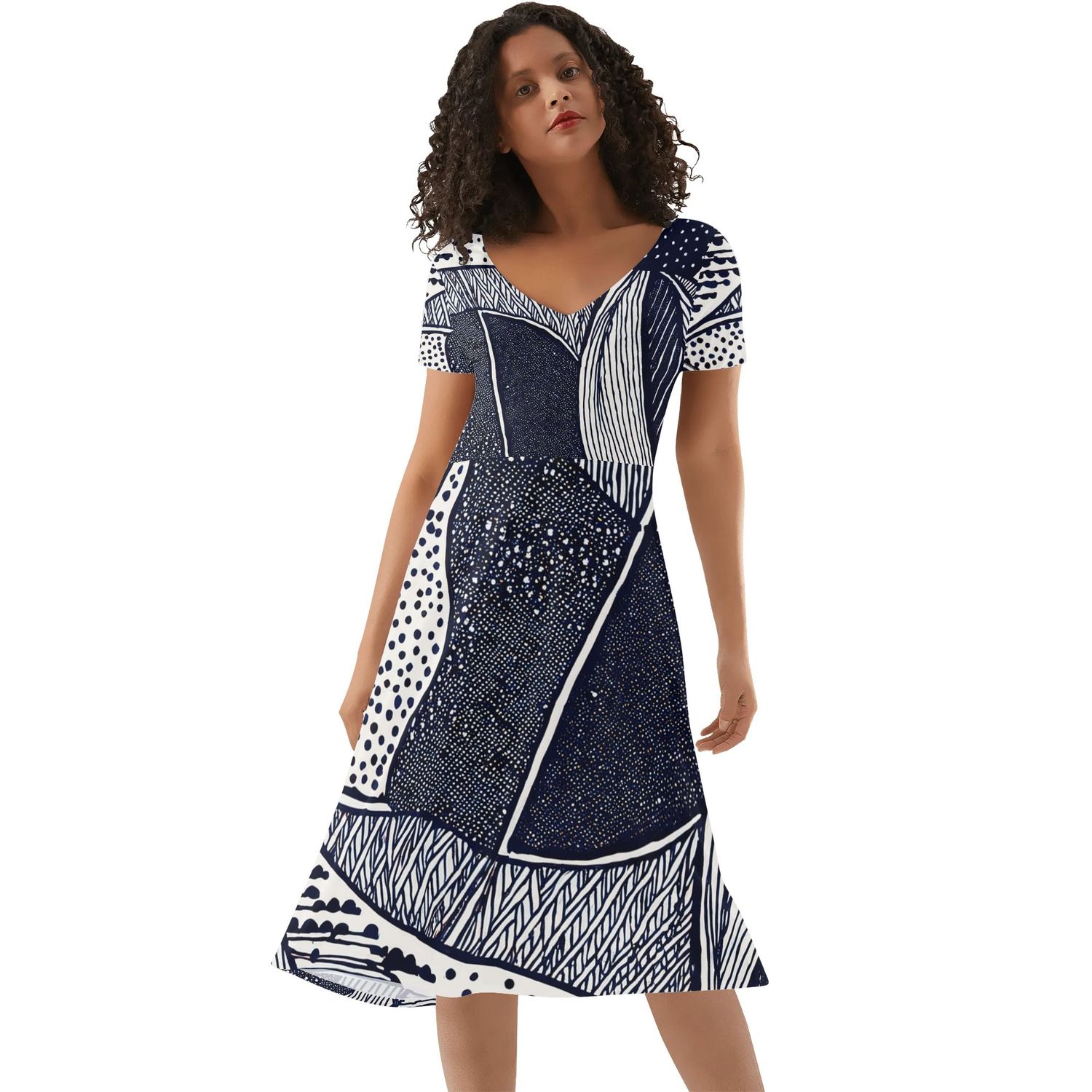 Women&#39;s Ruffle Trim Hem Summer Dress, size: S