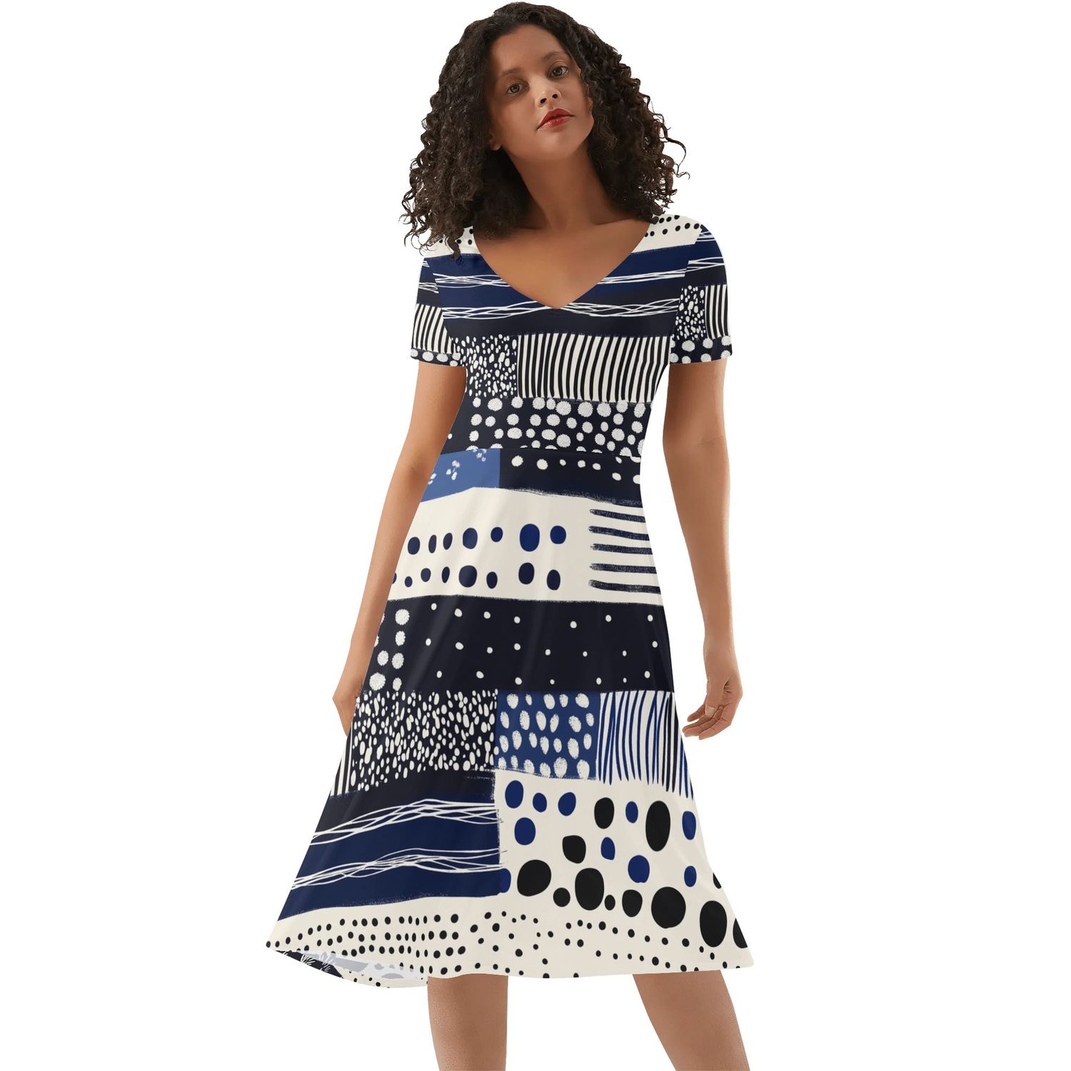Women&#39;s Ruffle Trim Hem Summer Dress, size: S