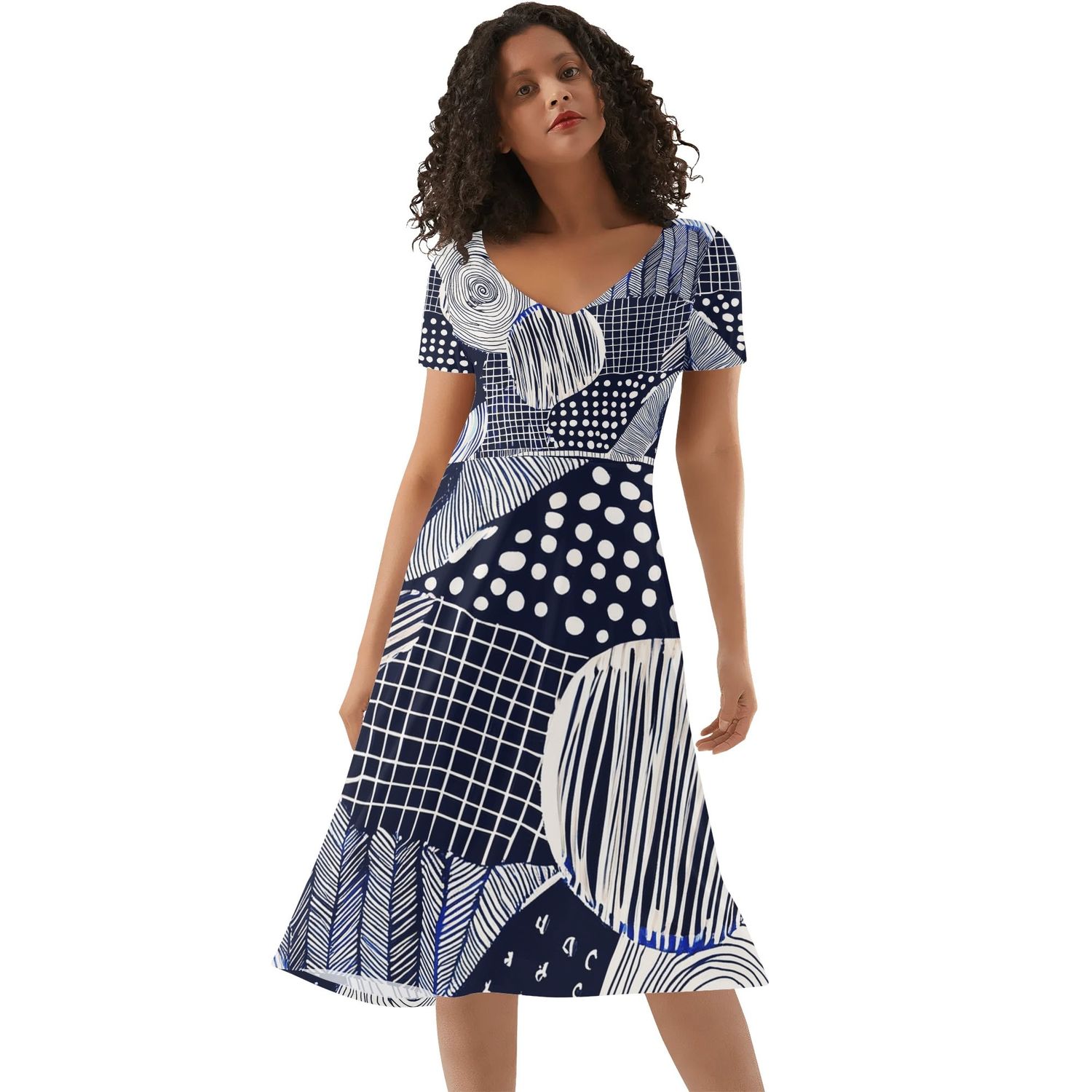 Women&#39;s Ruffle Trim Hem Summer Dress, size: S