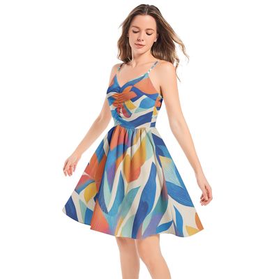 Spaghetti Strap Sleeveless Summer Beach Dress