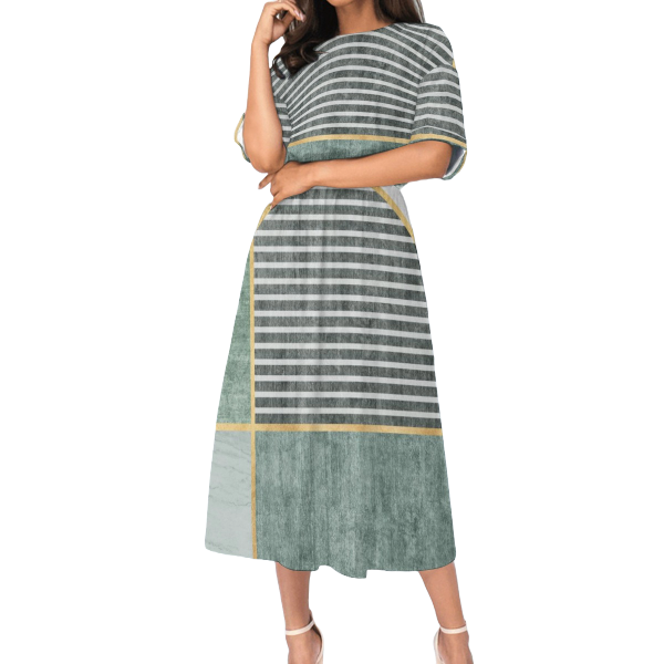 Women&#39;s Elastic Waist Casual Dress