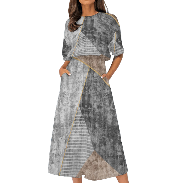 Women&#39;s Elastic Waist Casual Dress