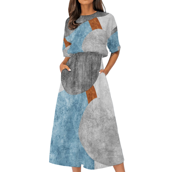 Women&#39;s Elastic Waist Casual Dress